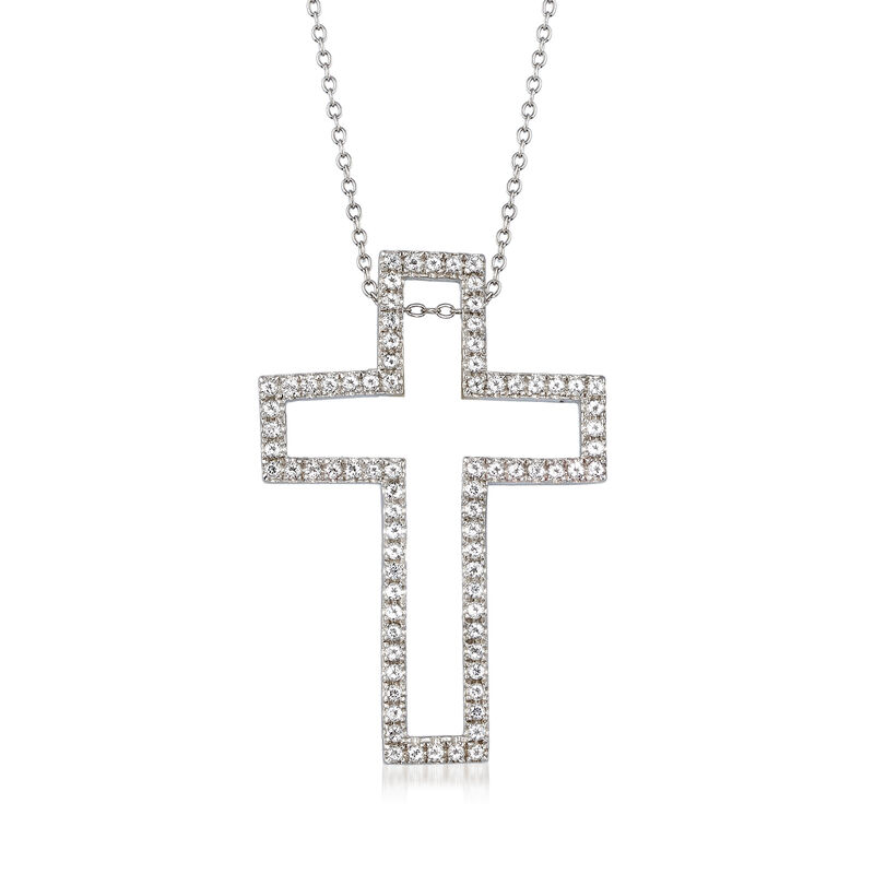 5.50 ct. t.w. Multi-Gem Interchangeable Cross Pendant Necklace Set in Sterling Silver image number 2