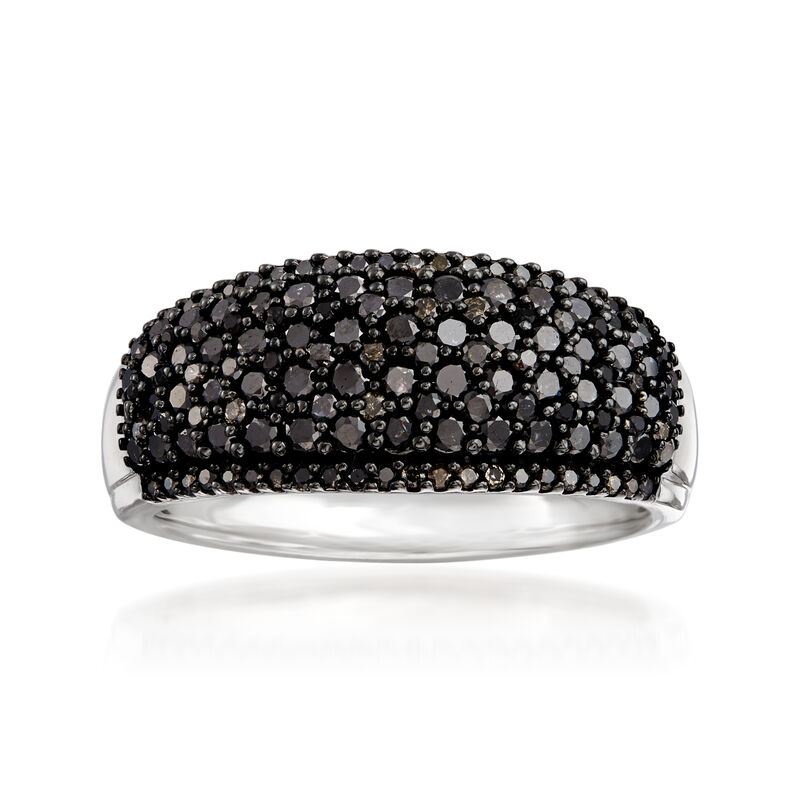 1.00 ct. t.w. Black Diamond Ring in Sterling Silver image number 0
