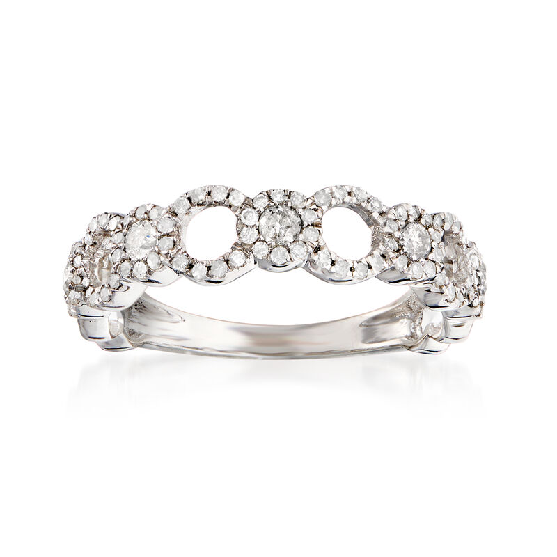 .50 ct. t.w. Diamond Open-Circle Ring in 14kt White Gold image number 0
