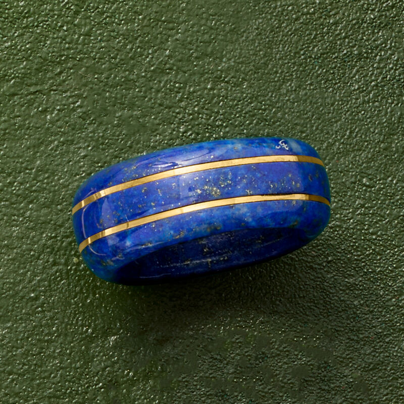 Lapis Ring with 14kt Yellow Gold image number 4
