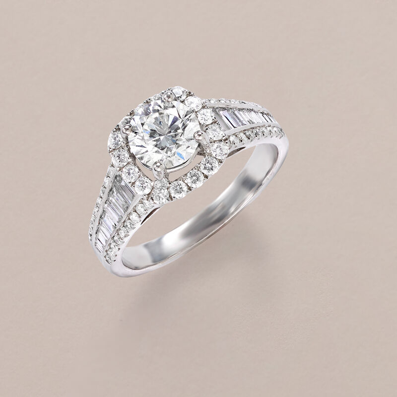 1.88 ct. t.w. Certified Diamond Ring in 18kt White Gold image number 3