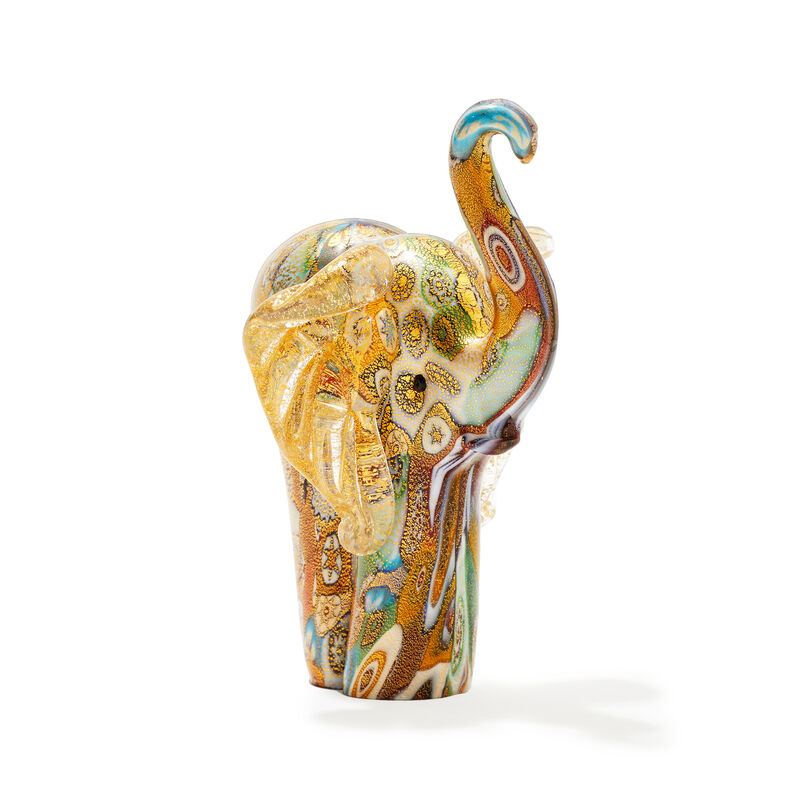 Italian Murano Glass Millefiori Elephant Figurine image number 1