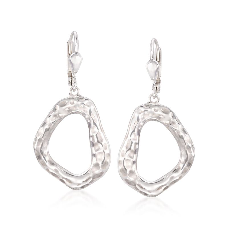 Zina Sterling Silver &quot;Touchstone&quot; Geometric Drop Earrings image number 0