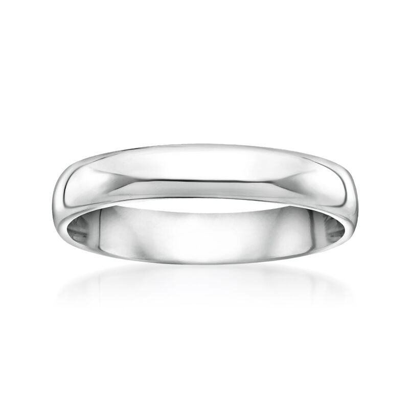 Men's 4mm 14kt White Gold Band image number 0