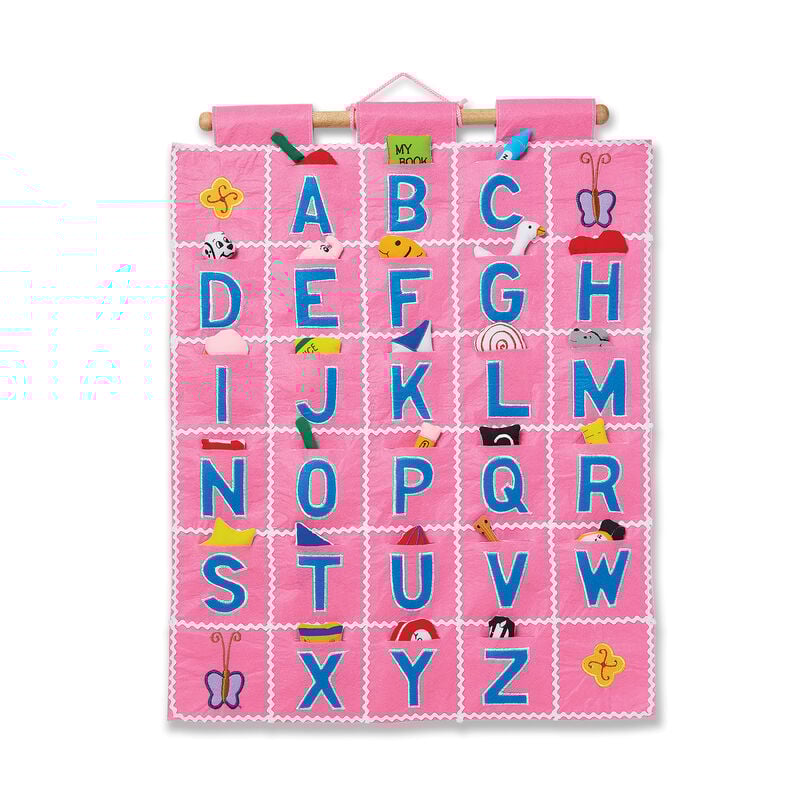 Pockets of Learning Abc Pink Wall Hanging Chart image number 0