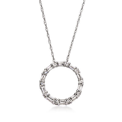 .25 ct. t.w. Lab-Grown Diamond Eternity Circle Pendant Necklace in 10kt White Gold