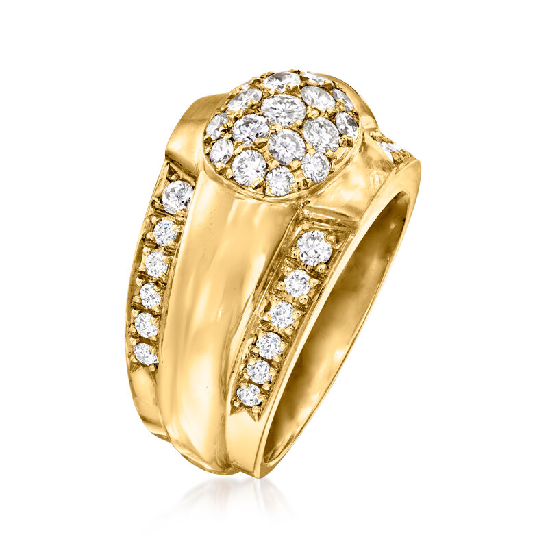 C. 1990 Vintage 1.01 ct. t.w. Diamond Cluster Ring in 18kt Yellow Gold. Size 5.75 image number 2