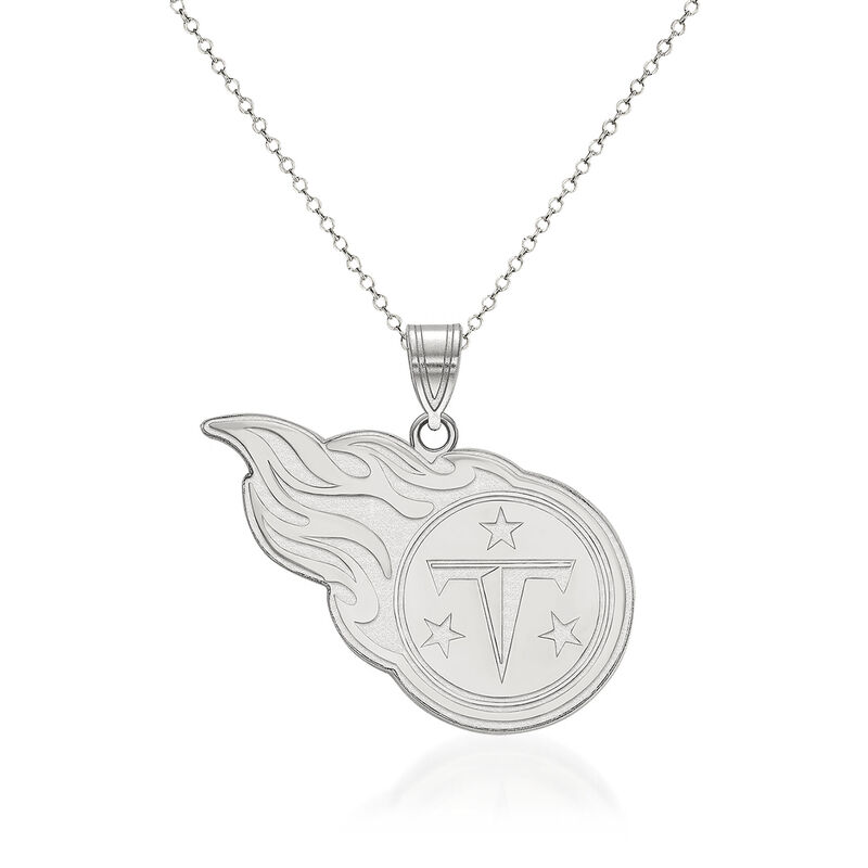 Sterling Silver NFL Tennessee Titans Pendant Necklace. 18" image number 0