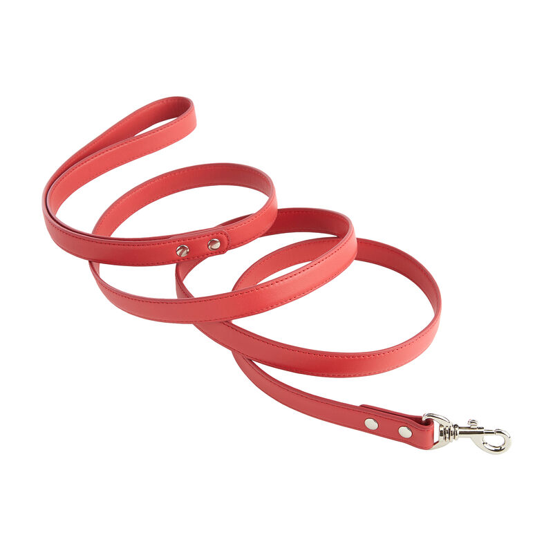 Royce Red Leather 6 Ft. Personalized Dog Leash image number 1