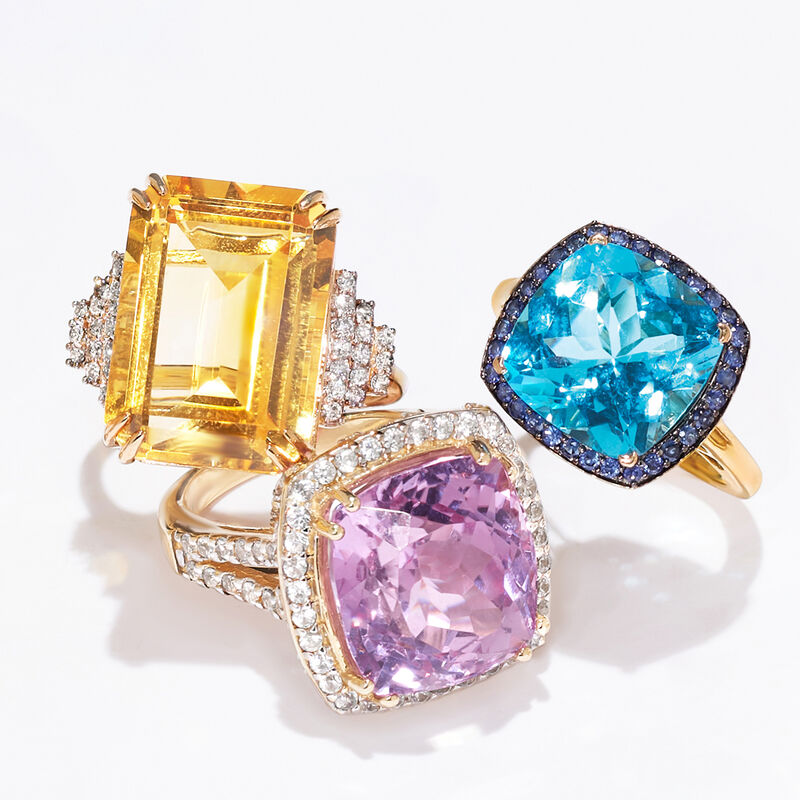 16.00 Carat Citrine and .25 ct. t.w. Diamond Ring in 14kt Yellow Gold image number 6
