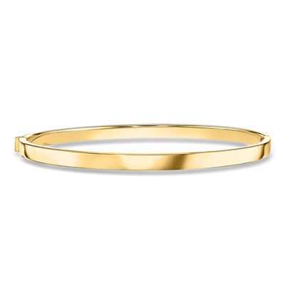 Italian 14kt Yellow Gold Oval Bangle Bracelet