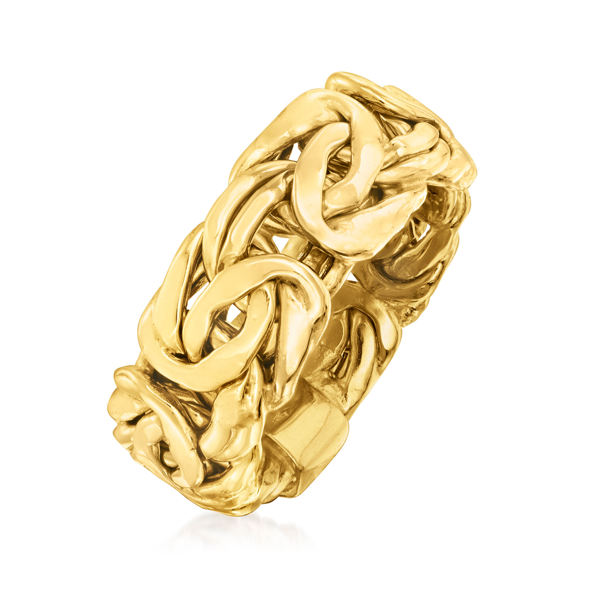 18kt Gold Over Sterling Byzantine Ring