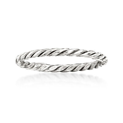 18kt White Gold Roped Ring