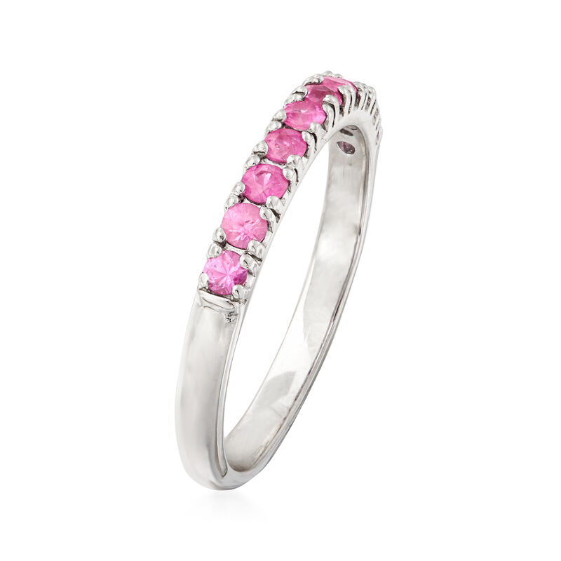 .50 ct. t.w. Pink Sapphire Ring in Sterling Silver image number 2