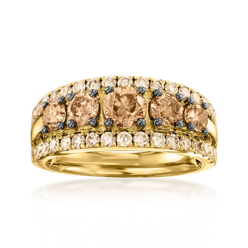 Le Vian &quot;Creme Brulee&quot; 1.27 ct. t.w. Chocolate Diamond Ring with .69 ct. t.w. Nude Diamonds in 14kt Honey Gold image number 0