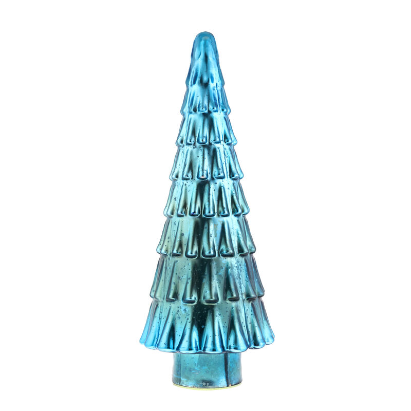 Medium Mercury Glass Blue Tree image number 0