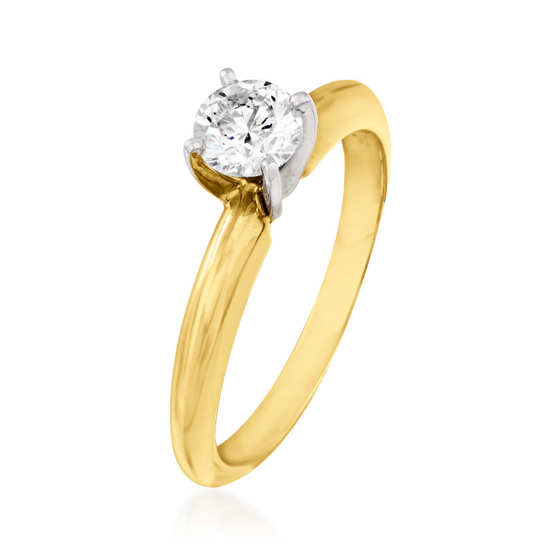 .45 Carat Diamond Solitaire Ring in 14kt Yellow Gold. Size 6 image number 2