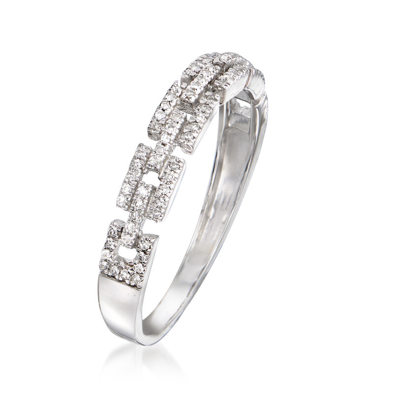.11 ct. t.w. Diamond Link Ring in 14kt White Gold image number 2