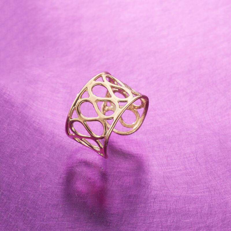 14kt Yellow Gold Open Single Ear Cuff image number 2