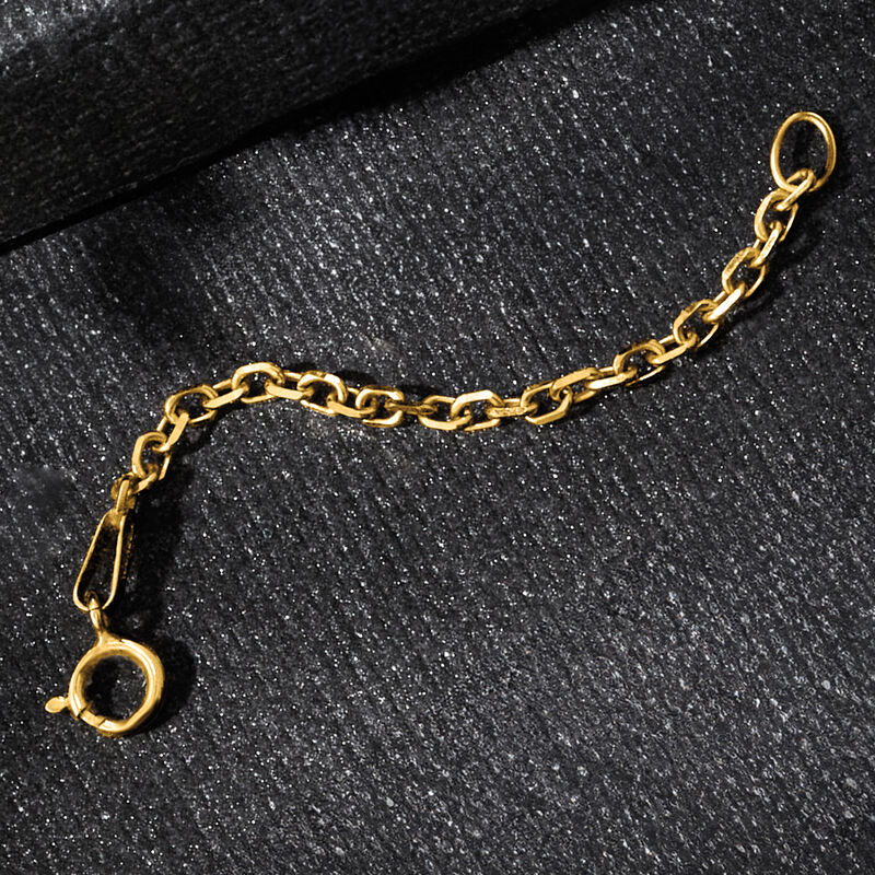 1.9mm 14kt Yellow Gold Cable-Chain Necklace Extender. 2&quot; image number 1