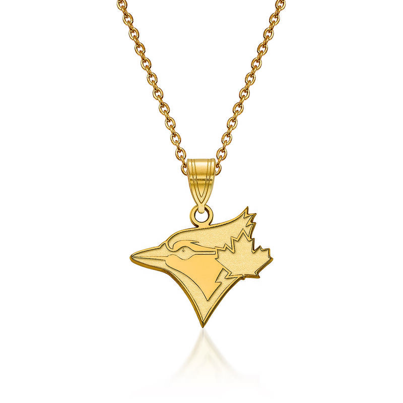 14kt Yellow Gold MLB Toronto Blue Jays Pendant Necklace. 18" image number 0