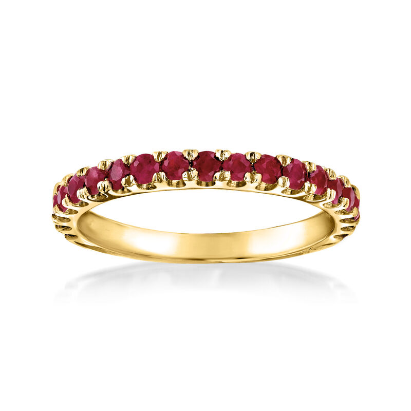 .70 ct. t.w. Ruby Ring in 18kt Gold Over Sterling image number 0