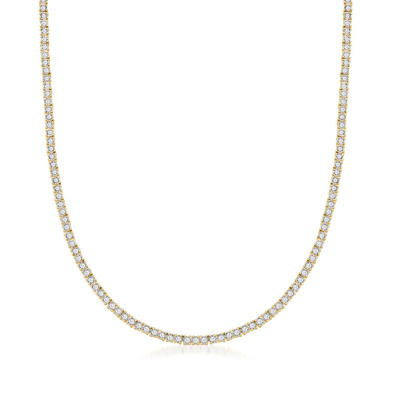 5.00 ct. t.w. Diamond Tennis Necklace in 18kt Gold Over Sterling image number 0