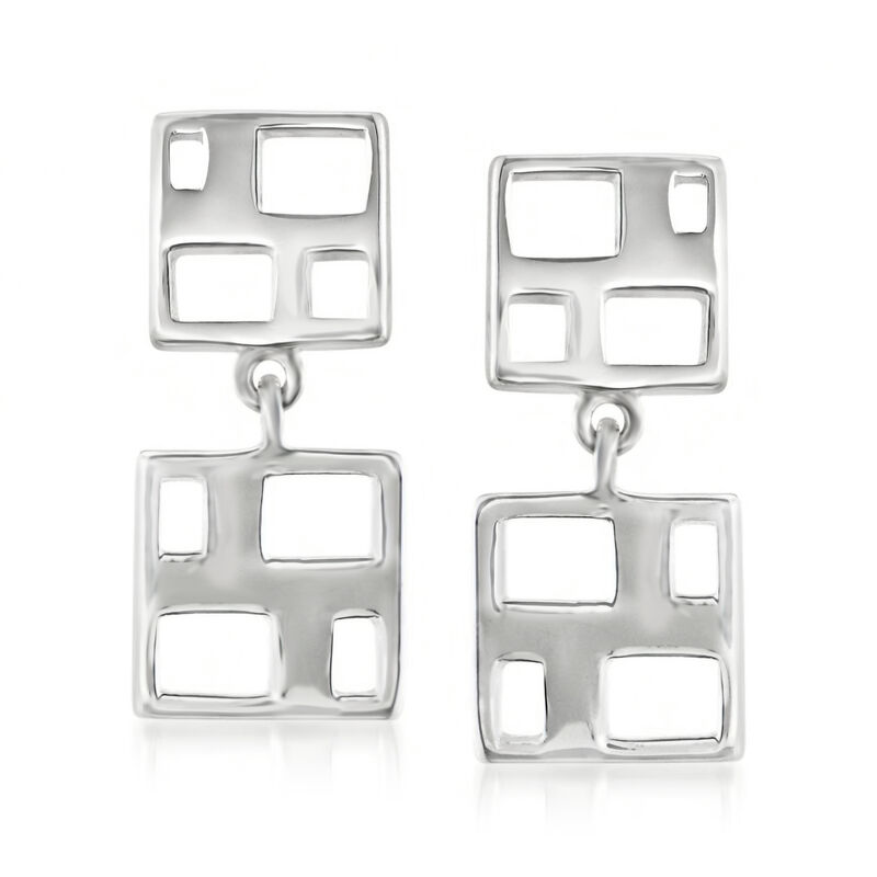 Zina Sterling Silver &quot;Windows&quot; Drop Earrings image number 0