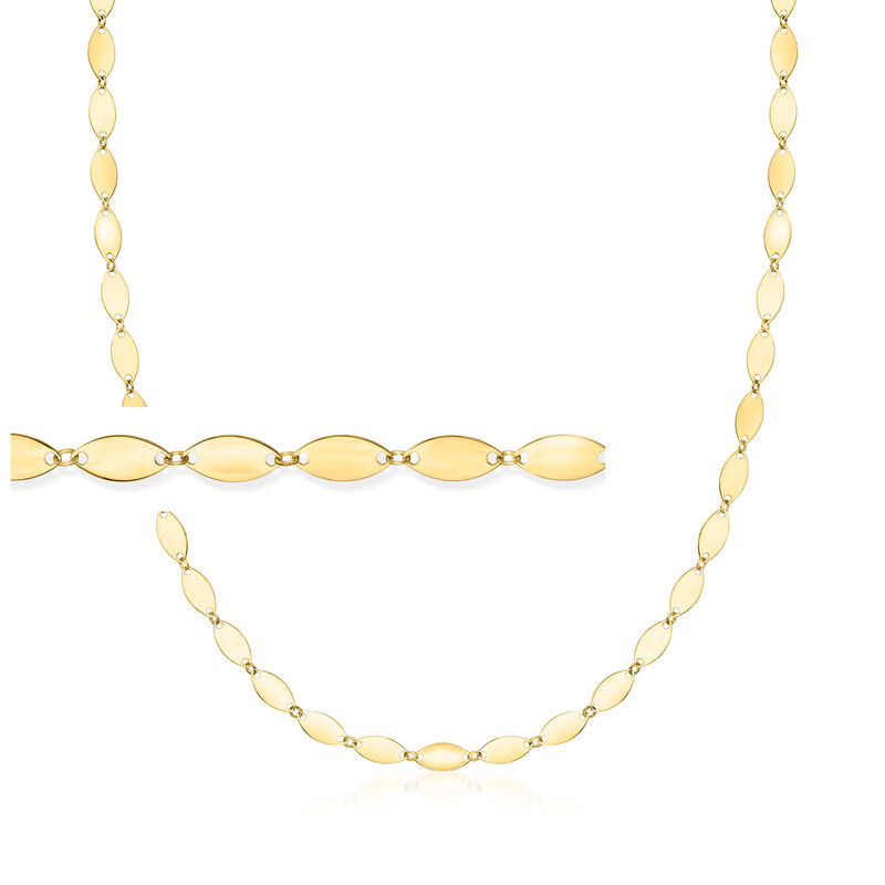Italian 10kt Yellow Gold Oval-Link Necklace image number 0
