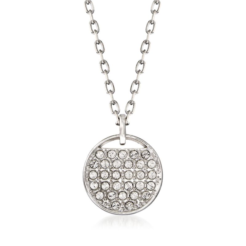 Swarovski Crystal "Ginger" Clear Crystal Pendant Necklace in Silvertone image number 0