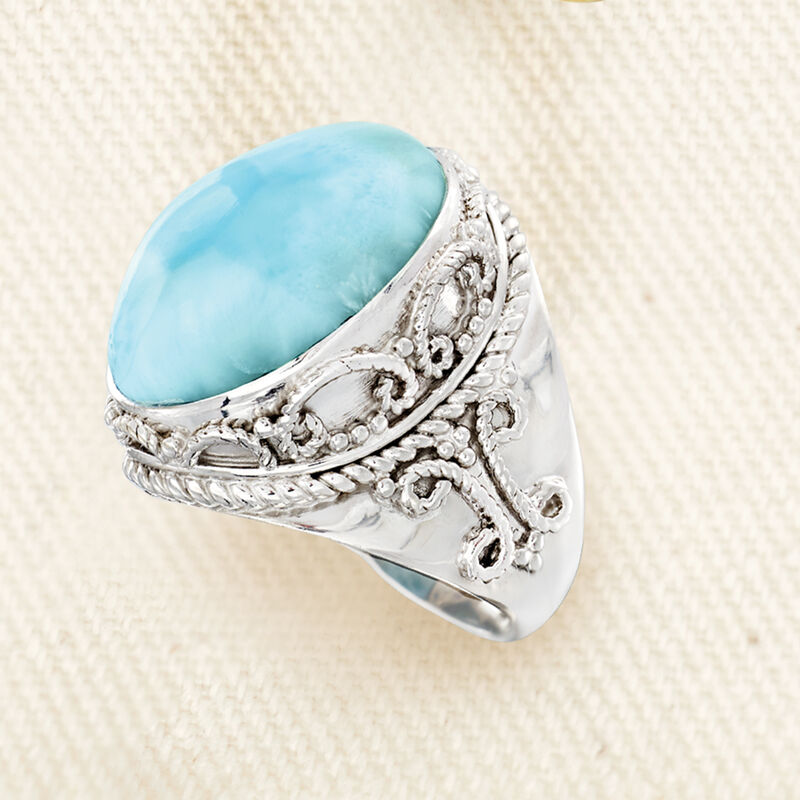 Larimar Ring in Sterling Silver image number 5