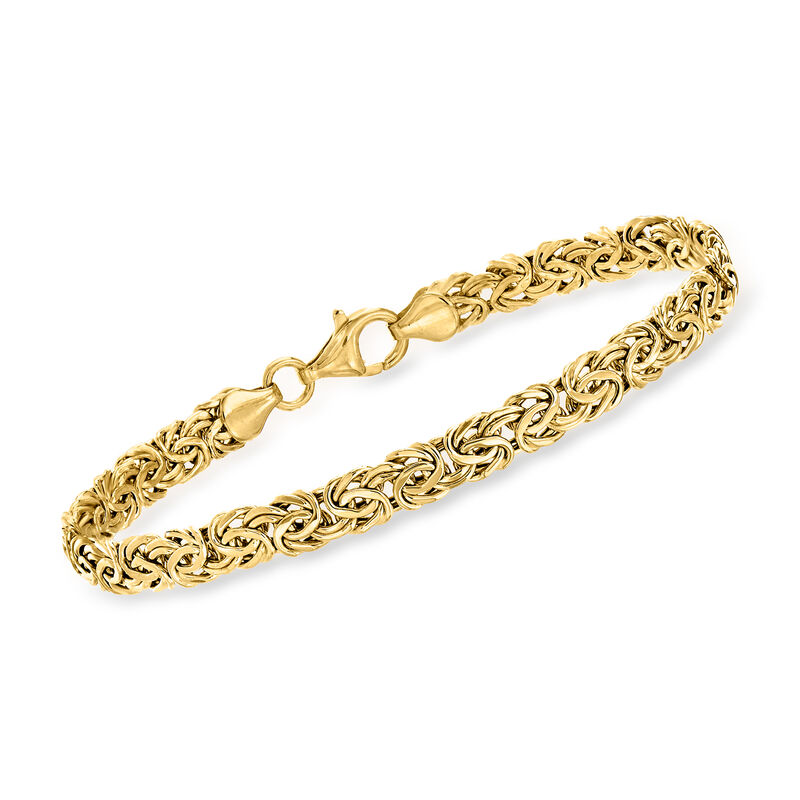 14kt Yellow Gold Byzantine Bracelet image number 0