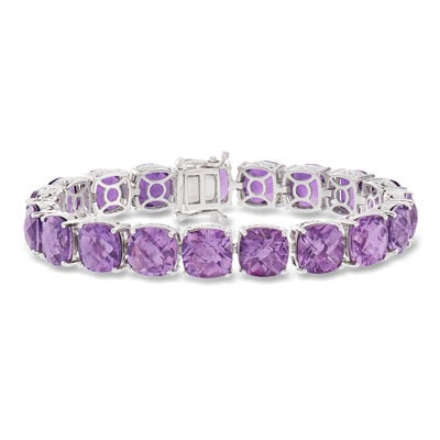 50.00 ct. t.w. Amethyst Tennis Bracelet in Sterling Silver