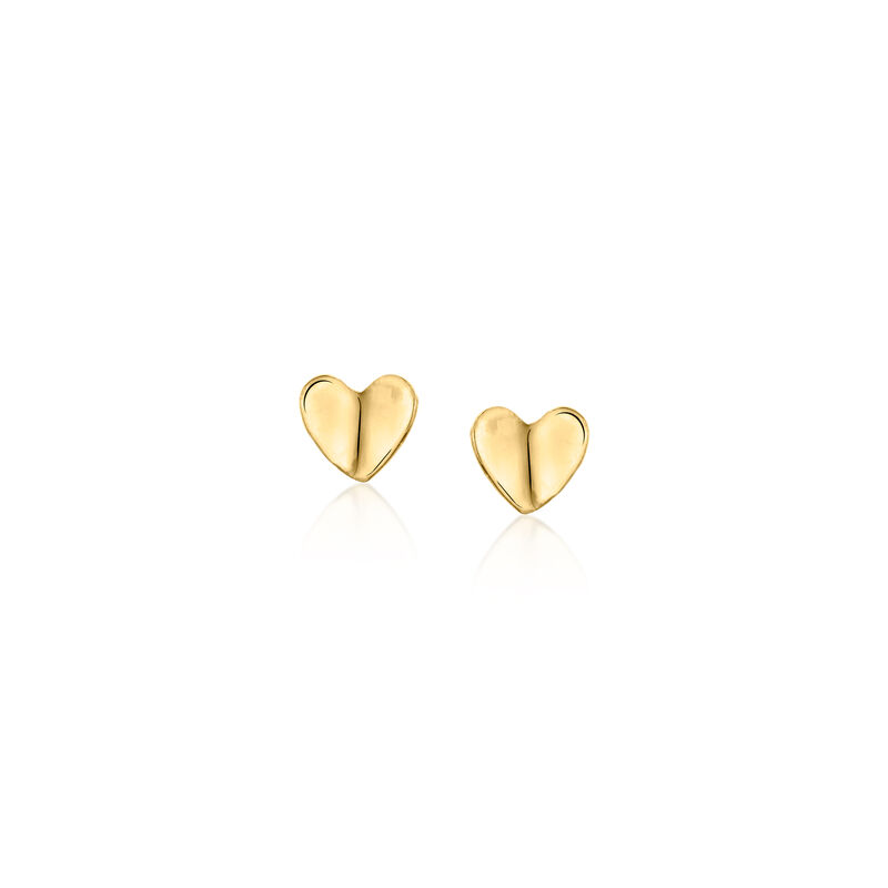 Onyx, Mother-of-Pearl and 10kt Yellow Gold Jewelry Set: Heart Stud Earrings with Two Pairs of Interchangeable Discs  image number 4