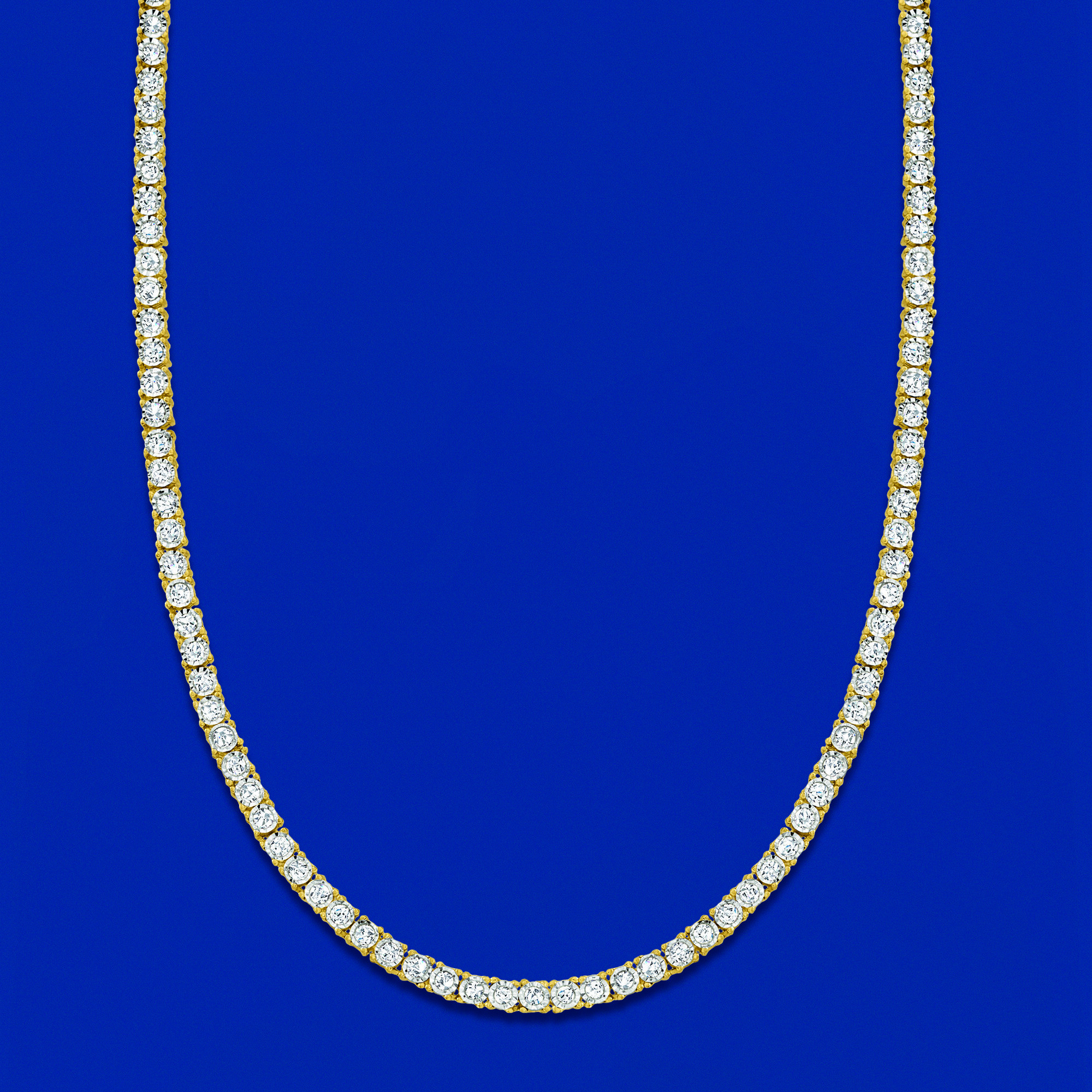 3.00 ct. t.w. Diamond Tennis Necklace in 18kt Gold Over Sterling