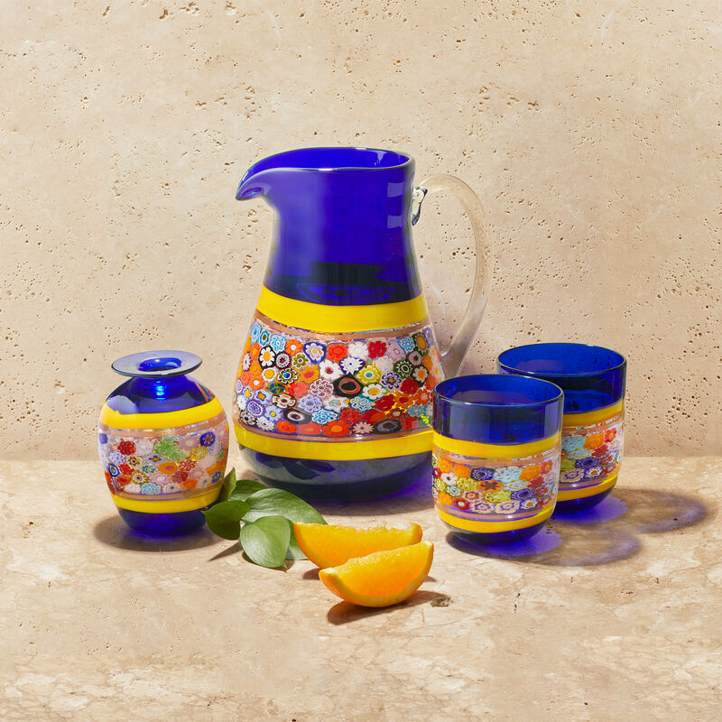 Italian Blue Murano Glass Pitcher image number 1
