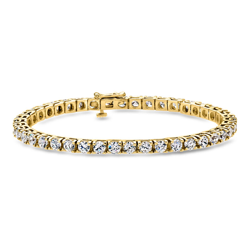 C. 2000 Vintage 6.30 ct. t.w. CZ Tennis Bracelet in 14kt Yellow Gold. 6.75" image number 0