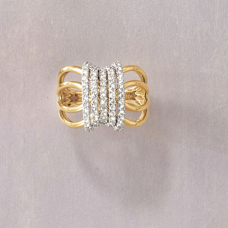 .50 ct. t.w. Diamond Open-Space Ring in 14kt Yellow Gold image number 4
