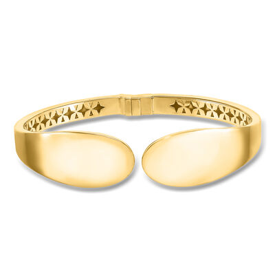 Italian 18kt Yellow Gold Rounded Cuff Bracelet