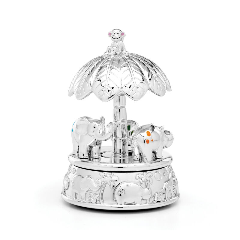 Reed & Barton &quot;Jungle Parade&quot; Carousel Musical Box image number 0