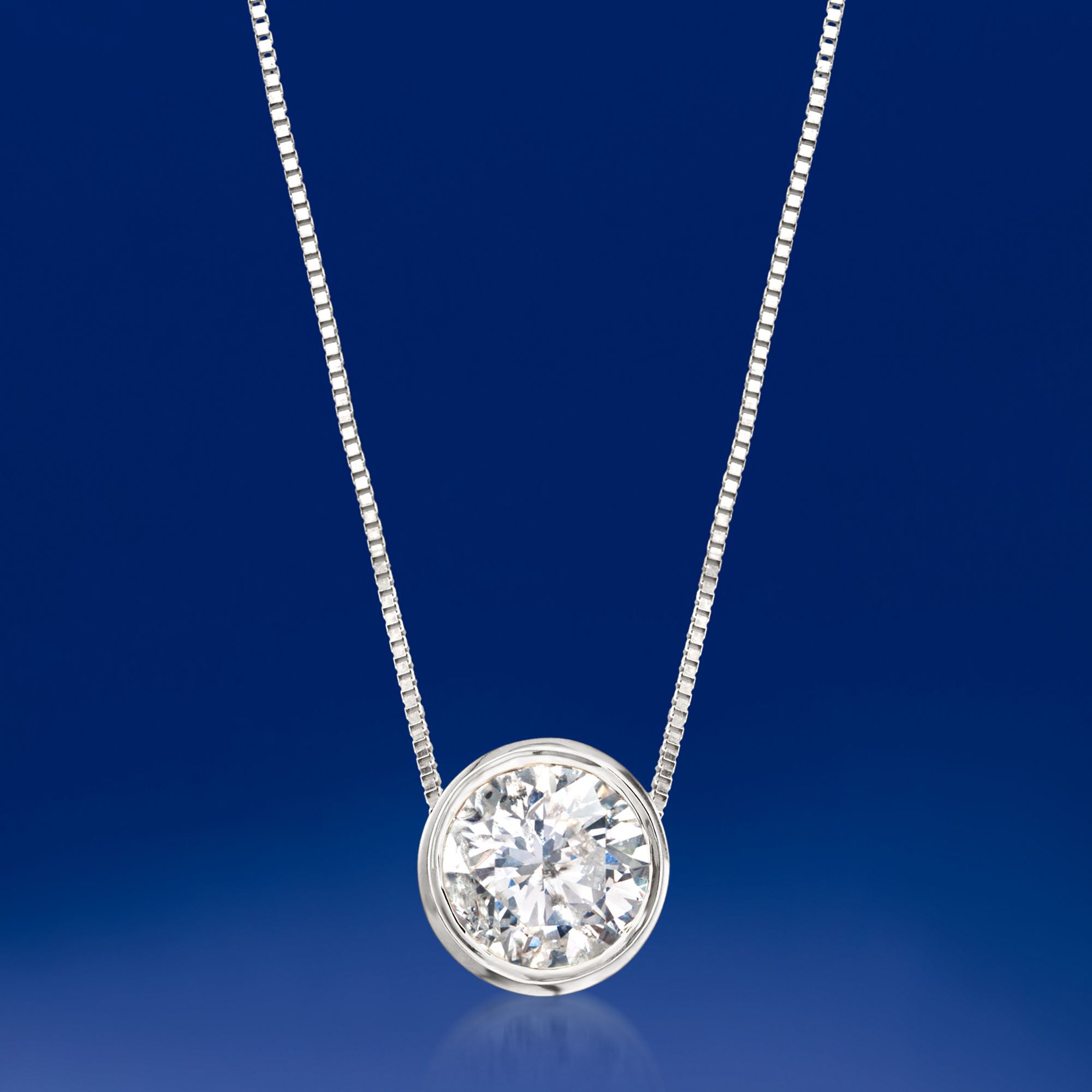 Bezel set solitaire necklace hotsell