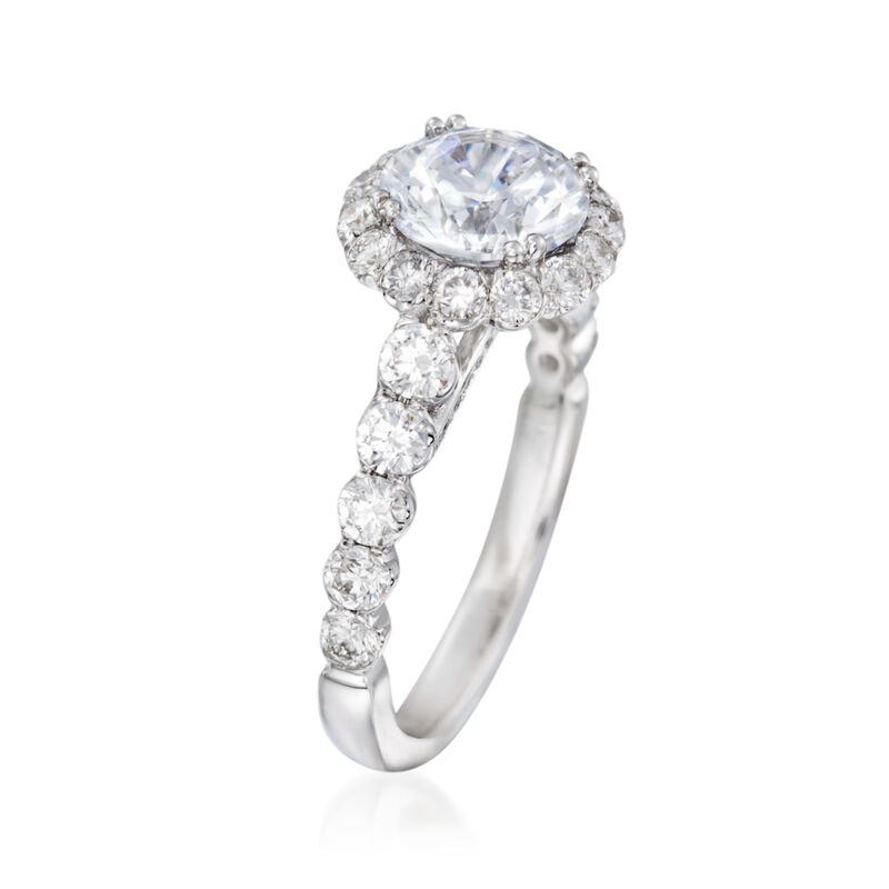 1.05 ct. t.w. Diamond Engagement Ring Setting in 14kt White Gold image number 2