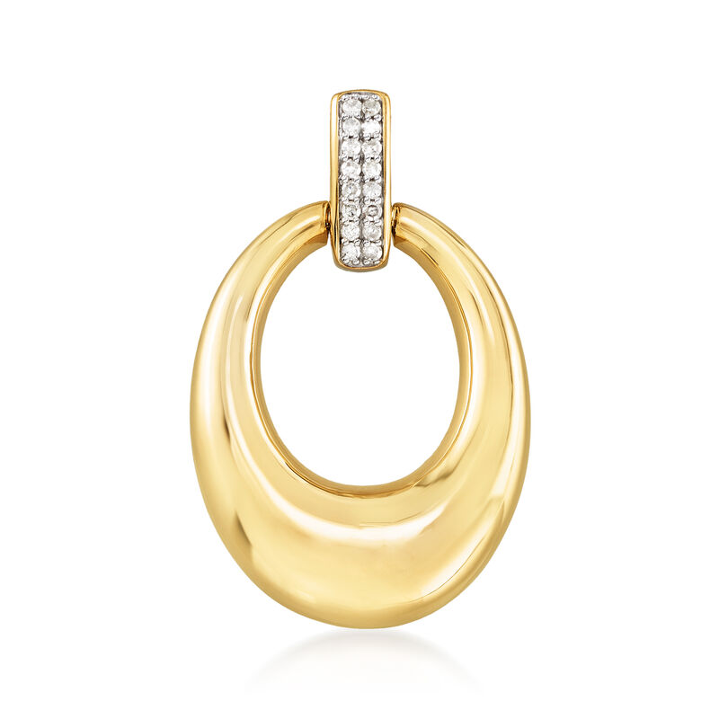 .15 ct. t.w. Diamond Open-Oval Pendant in 14kt Yellow Gold image number 0