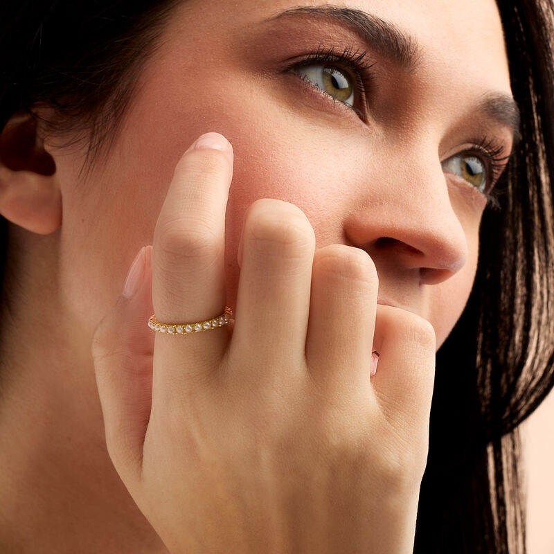 1.5-2mm Cultured Pearl Ring in 14kt Yellow Gold. Size 6 image number 4