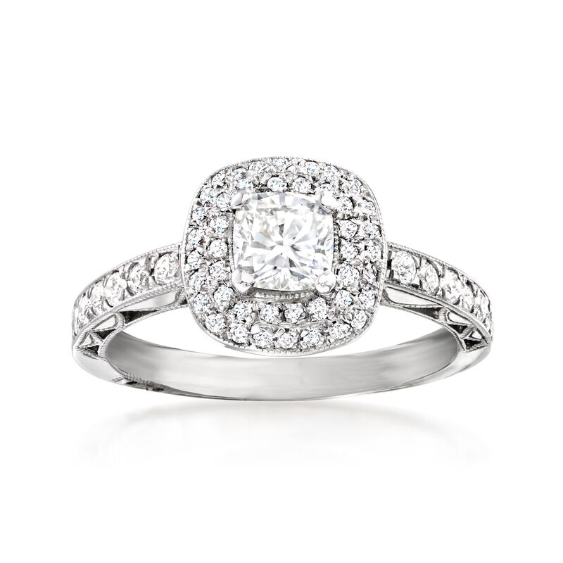 C. 2000 Vintage 1.09 ct. t.w. Certified Diamond Ring in 18kt White Gold image number 0