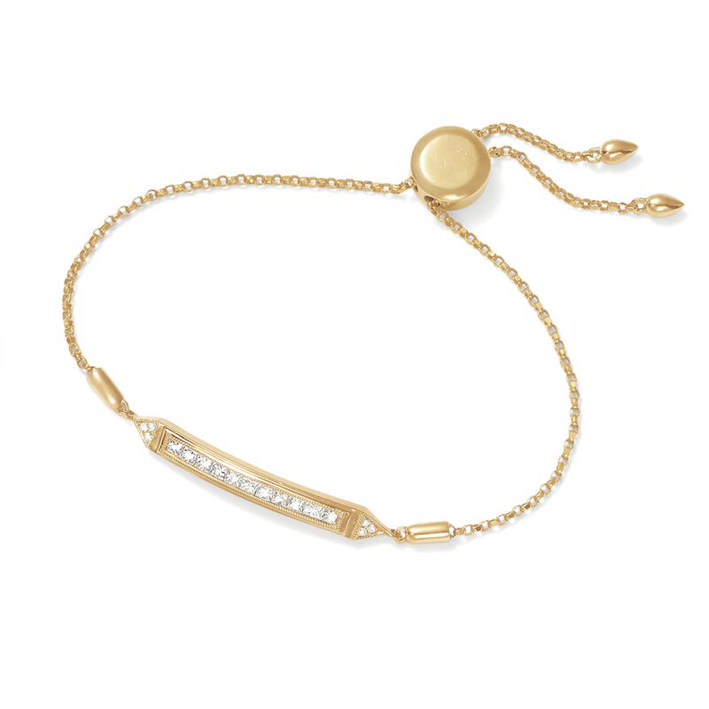 .51 ct. t.w. Diamond Bar Bolo Bracelet in 14kt Yellow Gold  image number 5