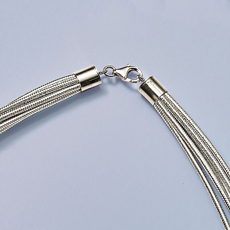 Italian Flex Knot Necklace with Sterling Silver image number 5
