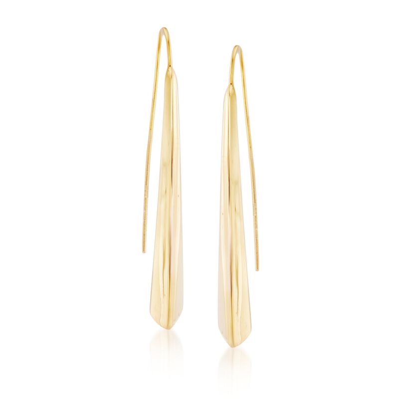 Italian 18kt Yellow Gold Elongated Drop Earrings image number 0