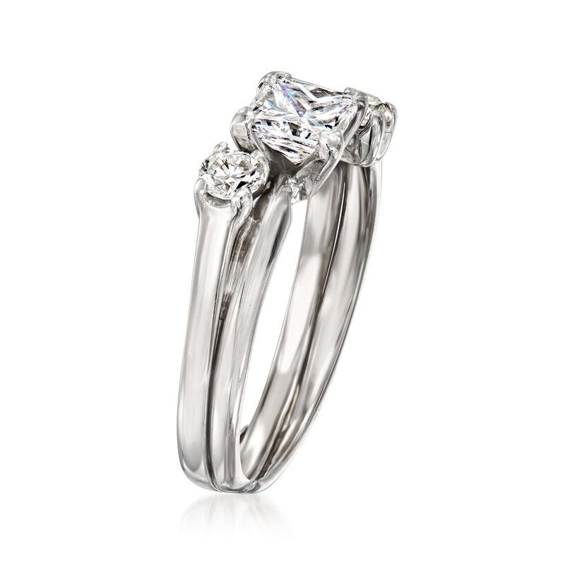 C. 2000 Vintage .99 ct. t.w. Diamond Ring in 14kt White Gold. Size 6.25 image number 2