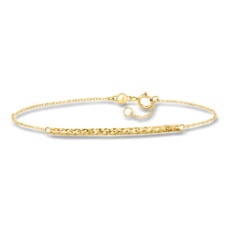 Italian 14kt Yellow Gold Curved Bar Bracelet image number 0
